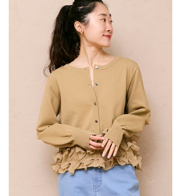  「《WEB限定アイテム》リボンデザインカーディガン」|カーディガン|