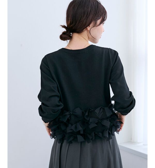  「《WEB限定アイテム》リボンデザインカーディガン」|カーディガン|