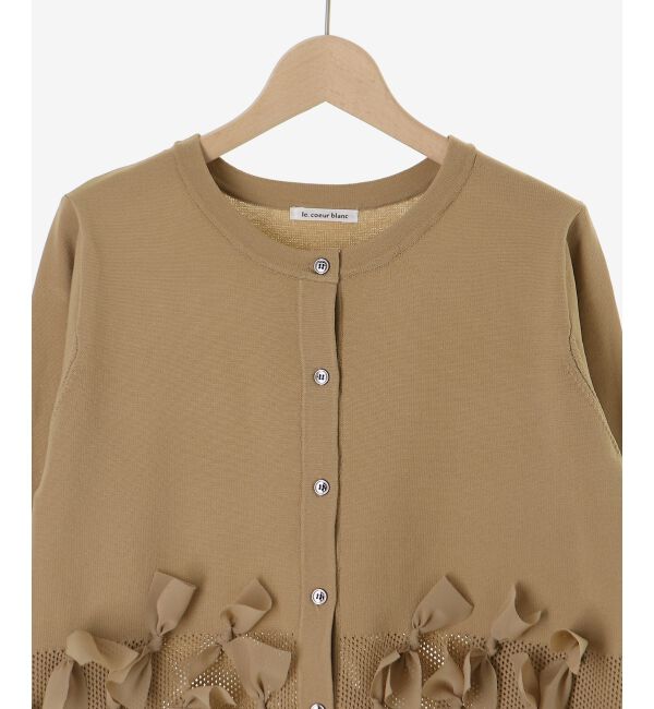  「《WEB限定アイテム》リボンデザインカーディガン」|カーディガン|