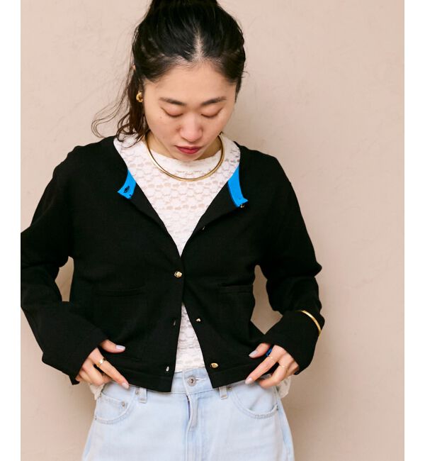  「《WEB限定アイテム》メタルボタンコンパクトカーディガン」|カーディガン|