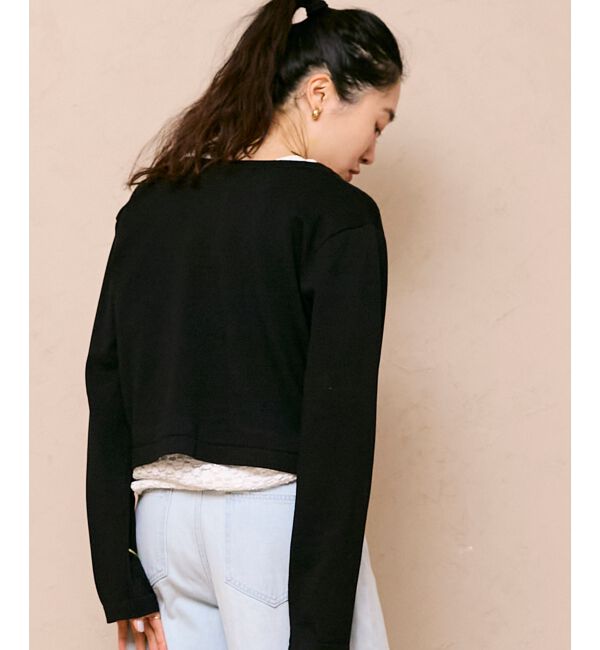  「《WEB限定アイテム》メタルボタンコンパクトカーディガン」|カーディガン|