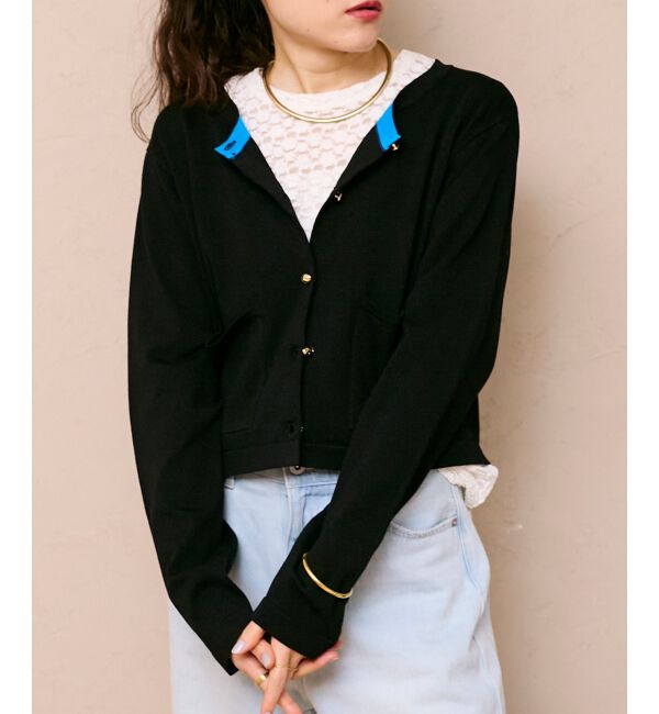  「《WEB限定アイテム》メタルボタンコンパクトカーディガン」|カーディガン|