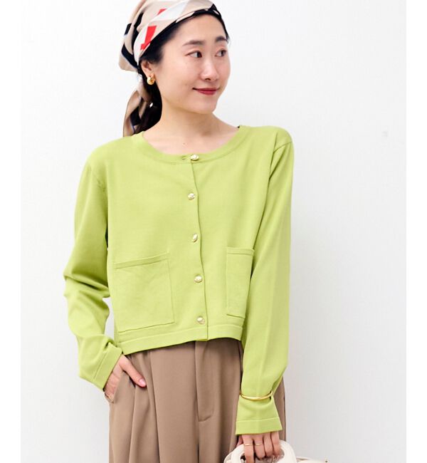  「《WEB限定アイテム》メタルボタンコンパクトカーディガン」|カーディガン|