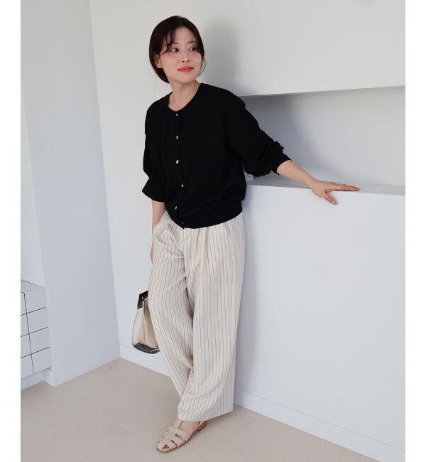  「《WEB限定アイテム》メタルボタンクルーネックカーディガン」|カーディガン|