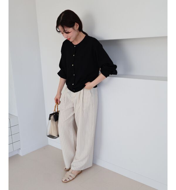  「《WEB限定アイテム》メタルボタンクルーネックカーディガン」|カーディガン|