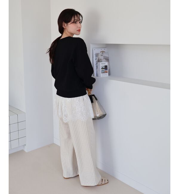  「《WEB限定アイテム》メタルボタンクルーネックカーディガン」|カーディガン|