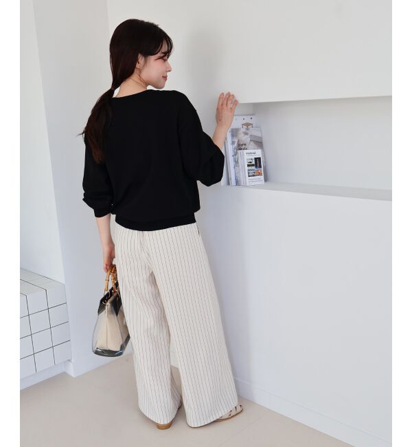  「《WEB限定アイテム》メタルボタンクルーネックカーディガン」|カーディガン|