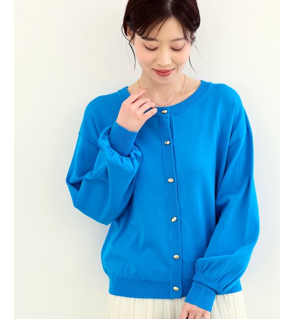  「《WEB限定アイテム》メタルボタンクルーネックカーディガン」|カーディガン|