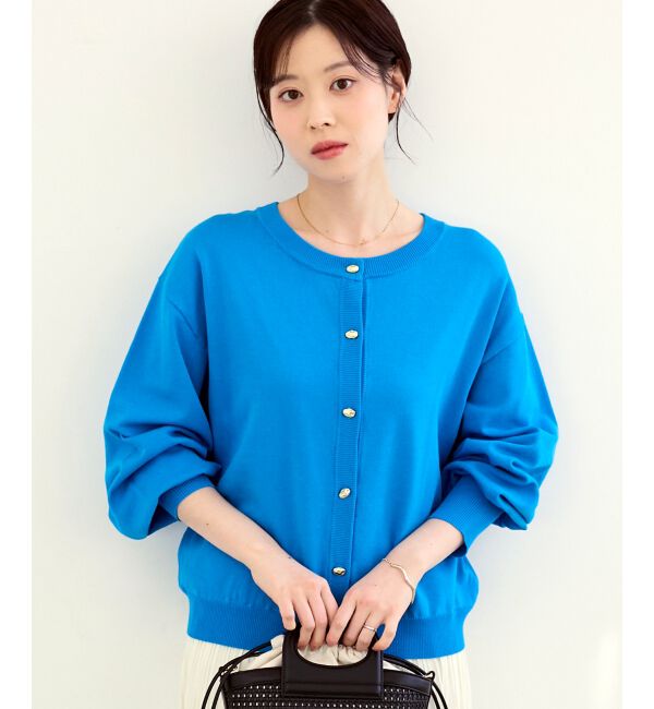  「《WEB限定アイテム》メタルボタンクルーネックカーディガン」|カーディガン|