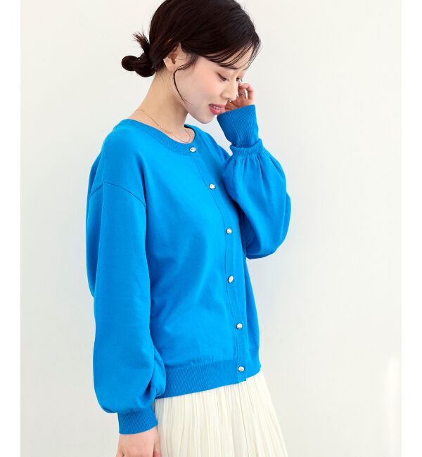  「《WEB限定アイテム》メタルボタンクルーネックカーディガン」|カーディガン|