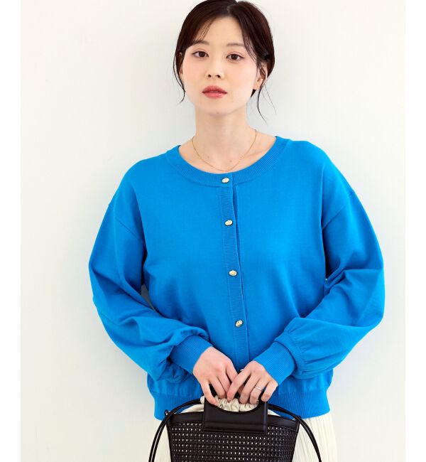  「《WEB限定アイテム》メタルボタンクルーネックカーディガン」|カーディガン|