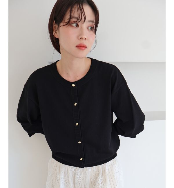  「《WEB限定アイテム》メタルボタンクルーネックカーディガン」|カーディガン|