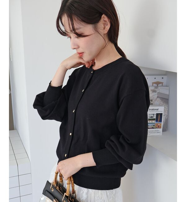  「《WEB限定アイテム》メタルボタンクルーネックカーディガン」|カーディガン|