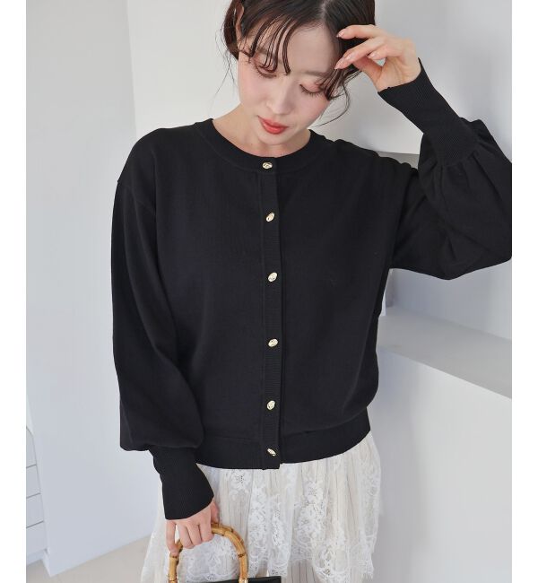  「《WEB限定アイテム》メタルボタンクルーネックカーディガン」|カーディガン|