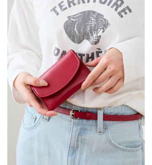  「《WEB限定アイテム》3Wayポーチ付きベルト」|ベルト|レッド