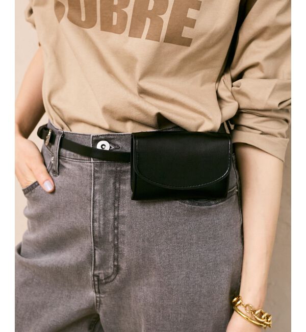  「《WEB限定アイテム》3Wayポーチ付きベルト」|ベルト|ブラック