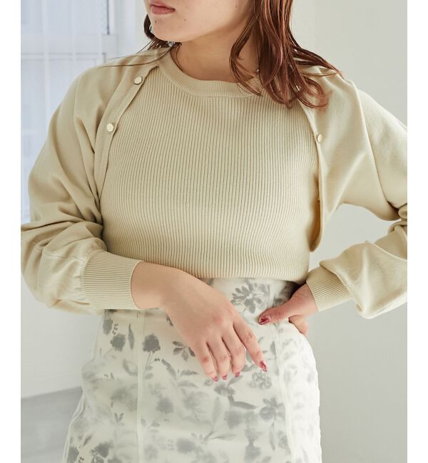 MAJESTICLEGON「3wayアームスリットニット」|ニット・セーター|アイボリー