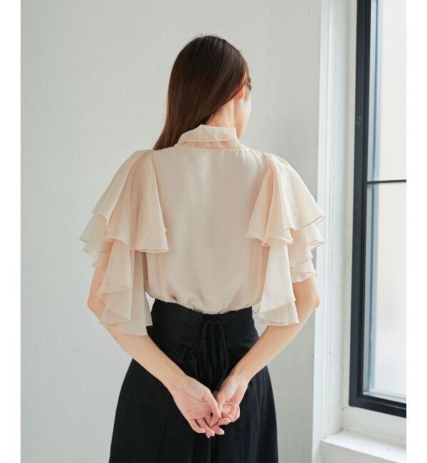MAJESTICLEGON「ボウタイフリルシアーブラウス」|シャツ・ブラウス|
