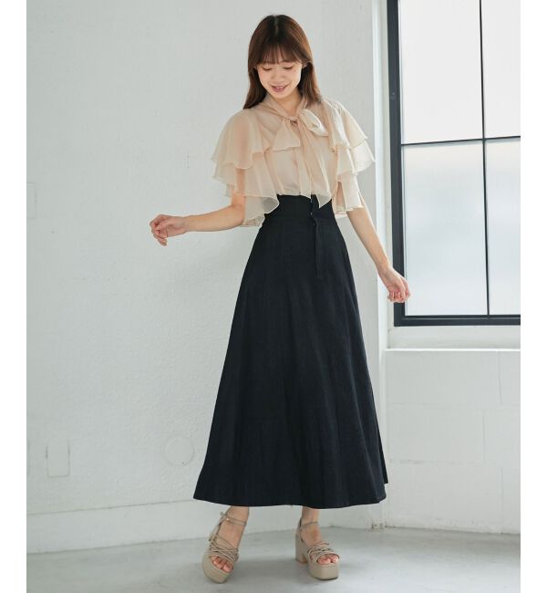 MAJESTICLEGON「ボウタイフリルシアーブラウス」|シャツ・ブラウス|