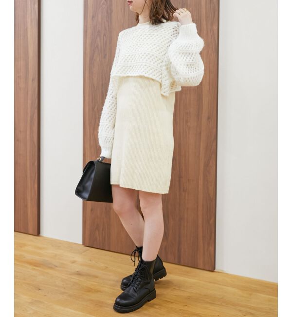 MAJESTICLEGON「スカシ柄ショートニット」|ニット・セーター|