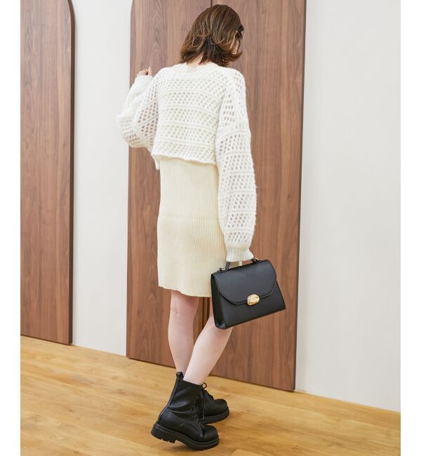 MAJESTICLEGON「スカシ柄ショートニット」|ニット・セーター|