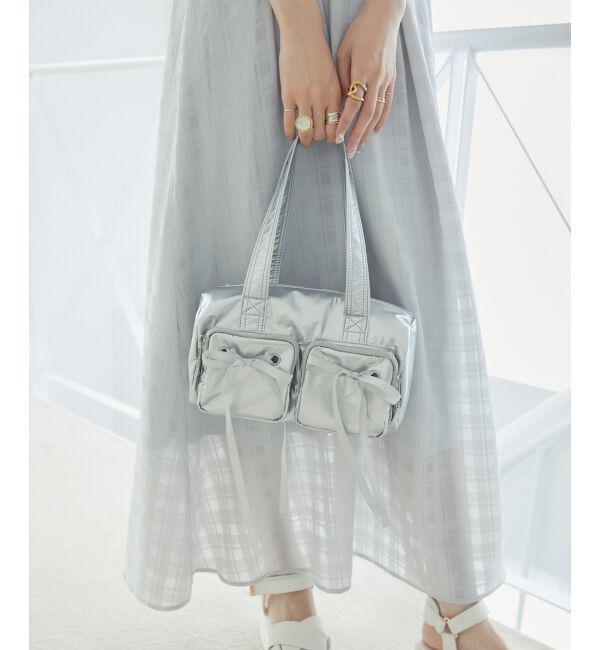 MAJESTICLEGON「シャイニーリボンバッグ」|ハンドバッグ|