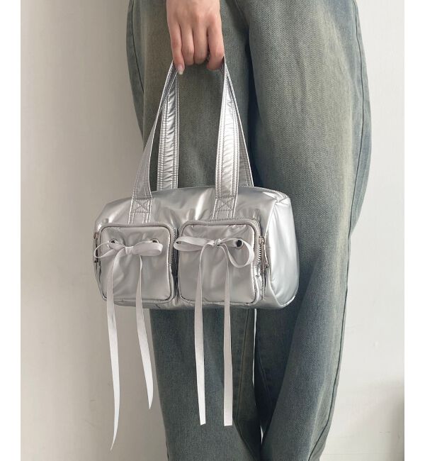 MAJESTICLEGON「シャイニーリボンバッグ」|ハンドバッグ|
