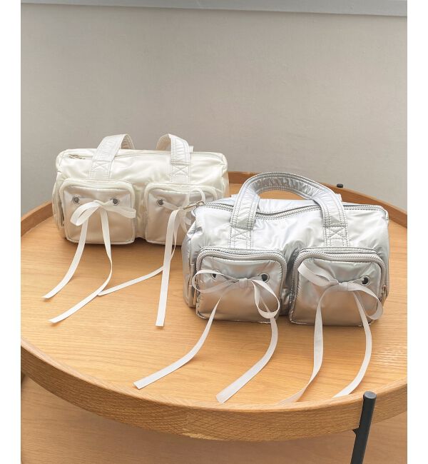 MAJESTICLEGON「シャイニーリボンバッグ」|ハンドバッグ|