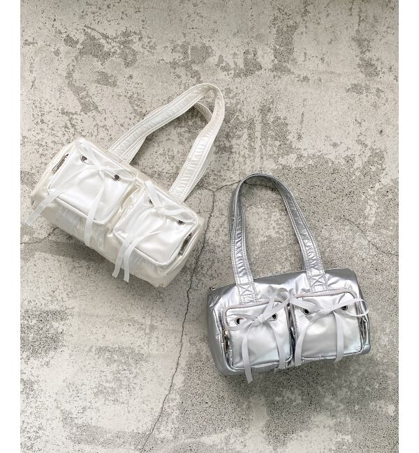 MAJESTICLEGON「シャイニーリボンバッグ」|ハンドバッグ|