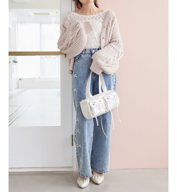 MAJESTICLEGON「シャイニーリボンバッグ」|ハンドバッグ|