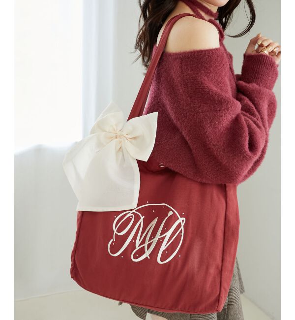 MAJESTICLEGON「リボンモチーフセットロゴトートバッグ」|トートバッグ|