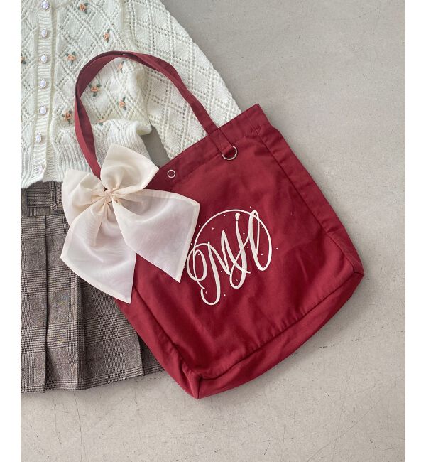 MAJESTICLEGON「リボンモチーフセットロゴトートバッグ」|トートバッグ|