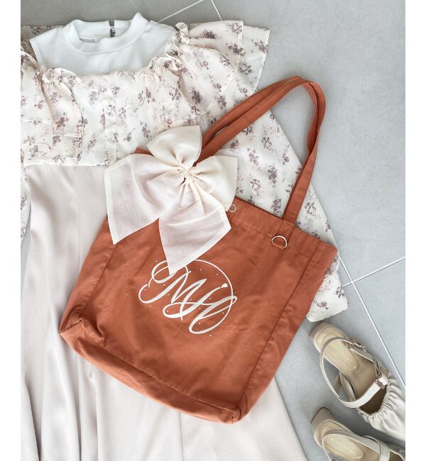 MAJESTICLEGON「リボンモチーフセットロゴトートバッグ」|トートバッグ|