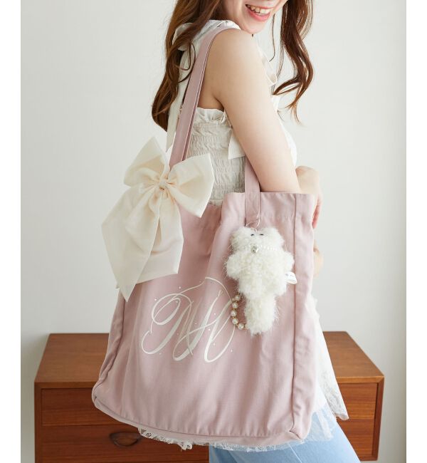 MAJESTICLEGON「リボンモチーフセットロゴトートバッグ」|トートバッグ|