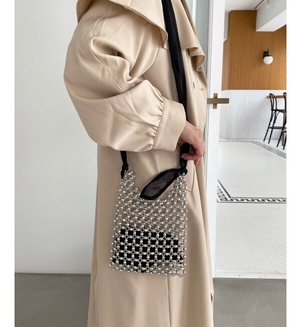 MAJESTICLEGON「リボンハンドルビーズバッグ」|その他|