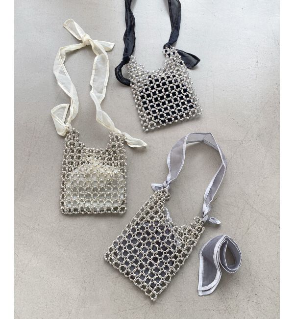 MAJESTICLEGON「リボンハンドルビーズバッグ」|その他|