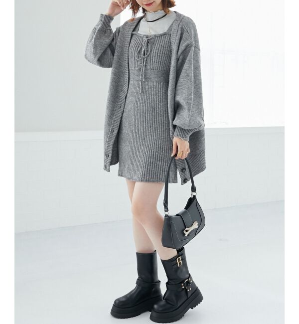 MAJESTICLEGON「フロントリボンクラシカルバッグ」|ハンドバッグ|