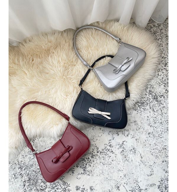 MAJESTICLEGON「フロントリボンクラシカルバッグ」|ハンドバッグ|