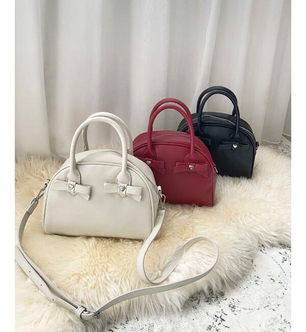 MAJESTICLEGON「ハートリボンミニボストン」|ボストンバッグ|