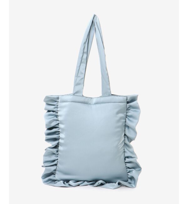 MAJESTICLEGON「サテンフリルロゴトート」|トートバッグ|