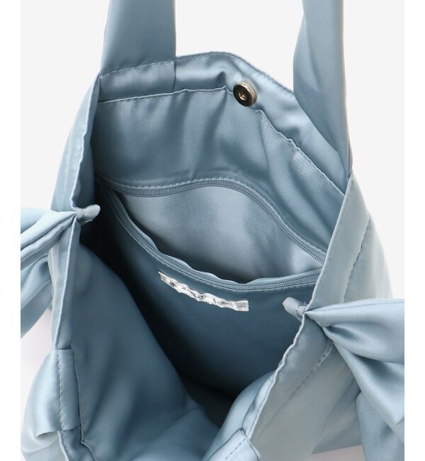 MAJESTICLEGON「サテンフリルロゴトート」|トートバッグ|