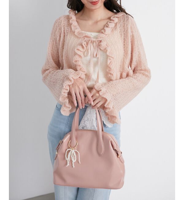 MAJESTICLEGON「チャームセットボストンバッグ」|ボストンバッグ|ピンク