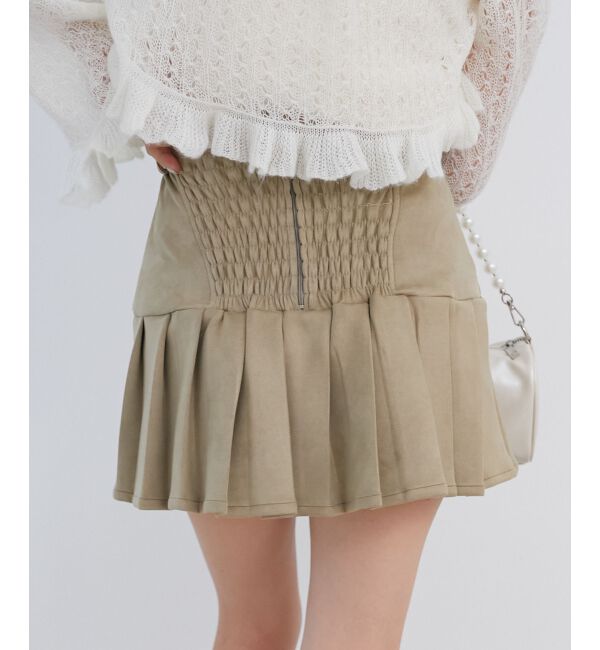 MAJESTICLEGON「フロントレースアッププリーツスカパン」|スカート|