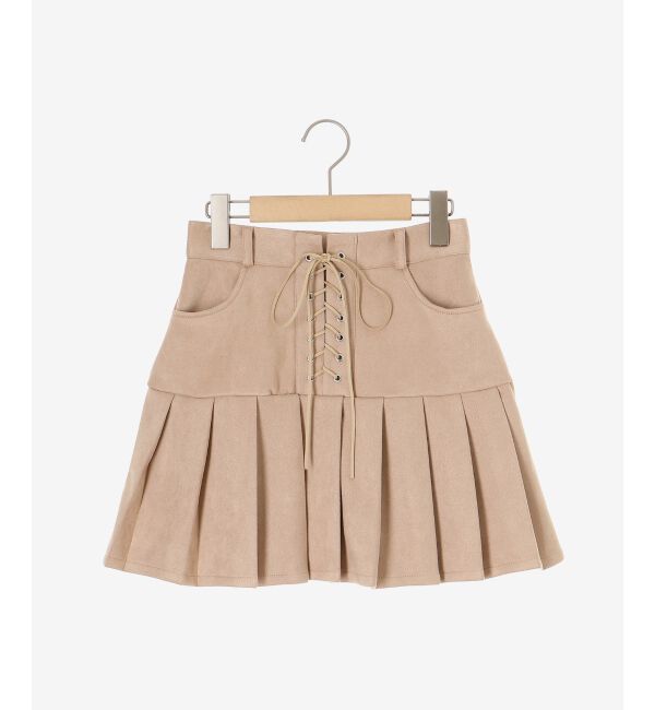 MAJESTICLEGON「フロントレースアッププリーツスカパン」|スカート|