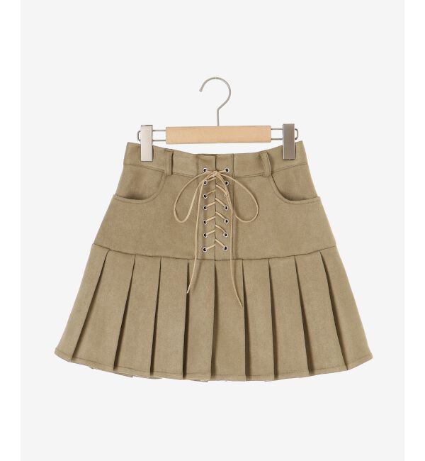 MAJESTICLEGON「フロントレースアッププリーツスカパン」|スカート|