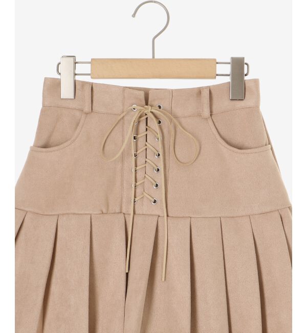 MAJESTICLEGON「フロントレースアッププリーツスカパン」|スカート|