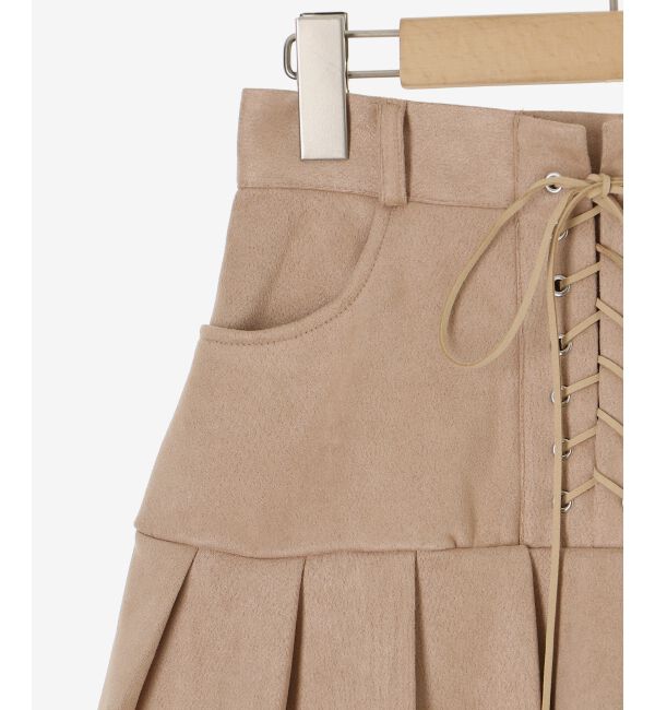 MAJESTICLEGON「フロントレースアッププリーツスカパン」|スカート|