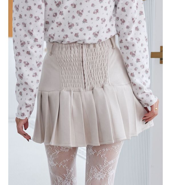 MAJESTICLEGON「フロントレースアッププリーツスカパン」|スカート|
