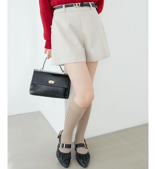 MAJESTICLEGON「ベルト付きショートパンツ」|その他|アイボリー