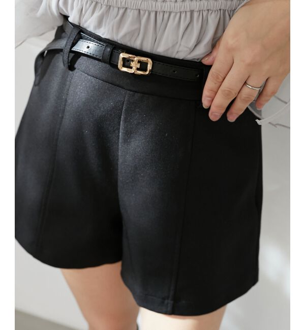 MAJESTICLEGON「ベルト付きショートパンツ」|その他|ブラック